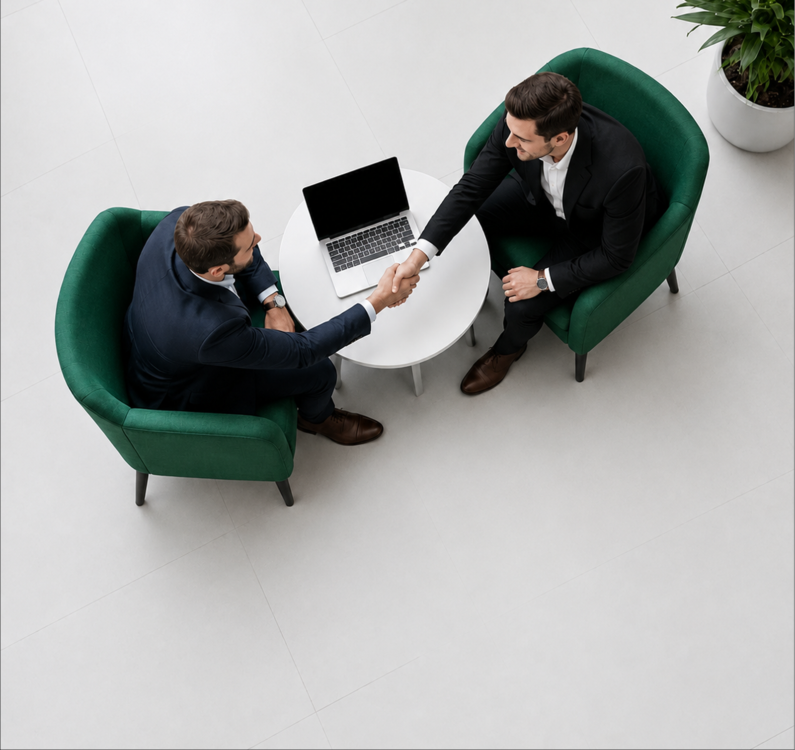 Business partners meeting around a table