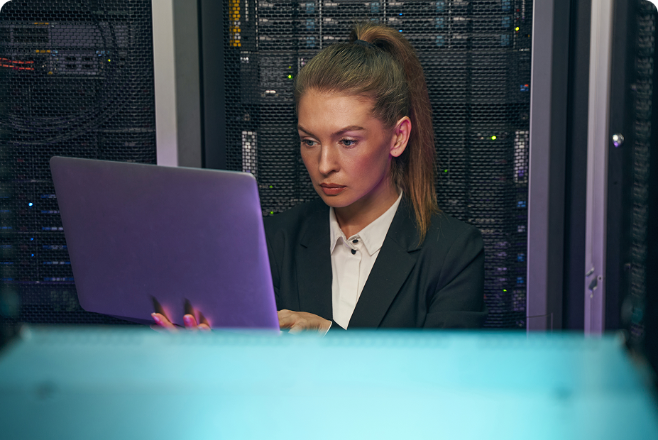 Digital operations specialist in a data center